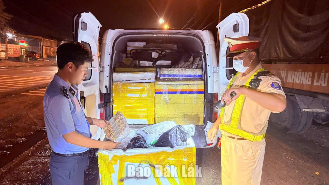 Số hàng hóa, tang vật tại thời điểm kiểm tra.