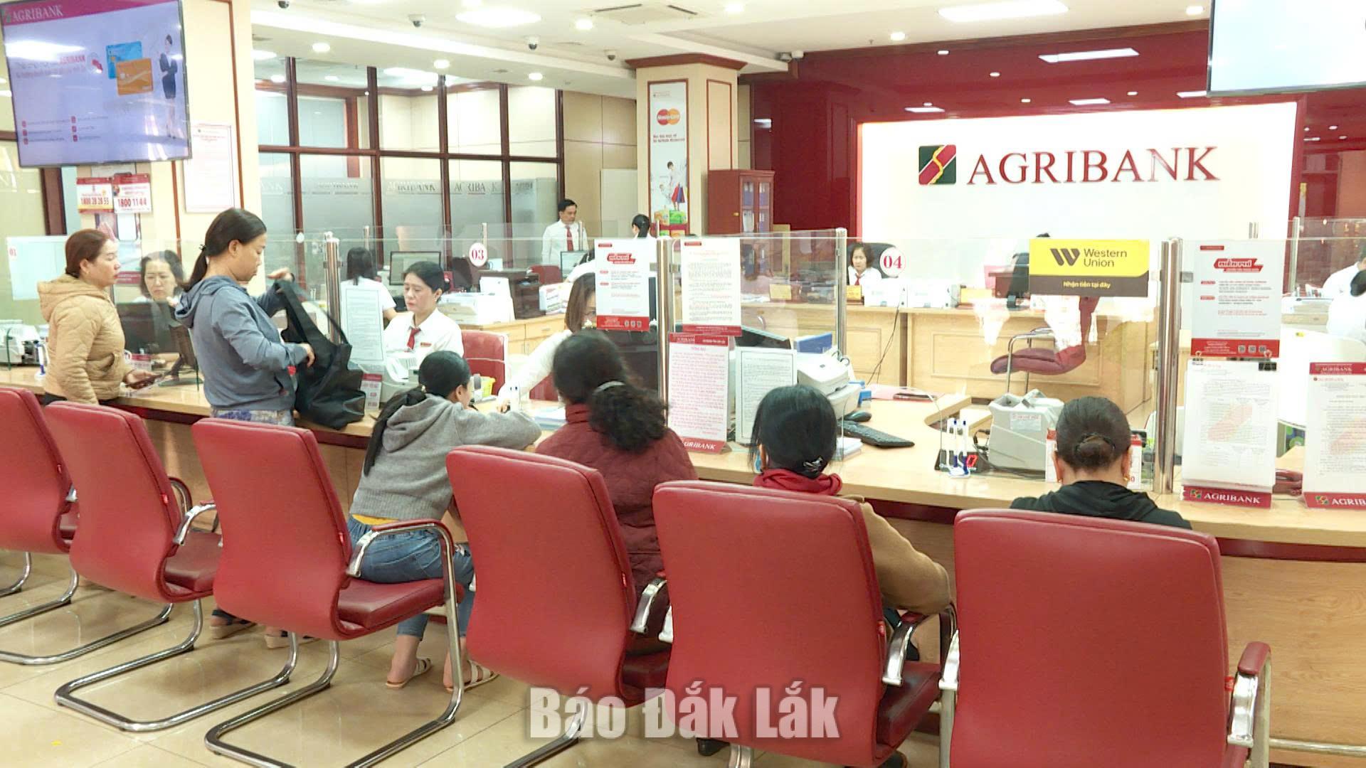 Đồng hành cùng doanh nghiệp 1 Khách hàng đến giao dịch tại Agribank Chi nhánh Đắk Lắk.