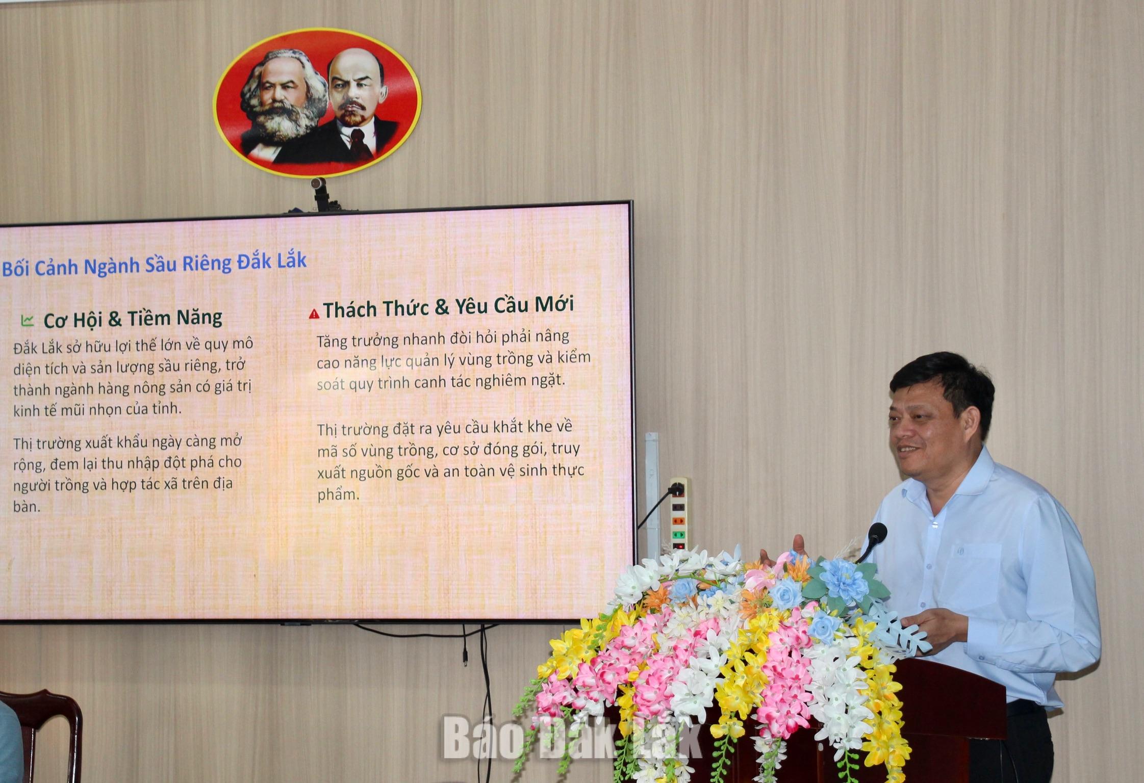 Phó Giám đốc Sở KH&CN Ra Lan Trương Thanh Hà tham luận