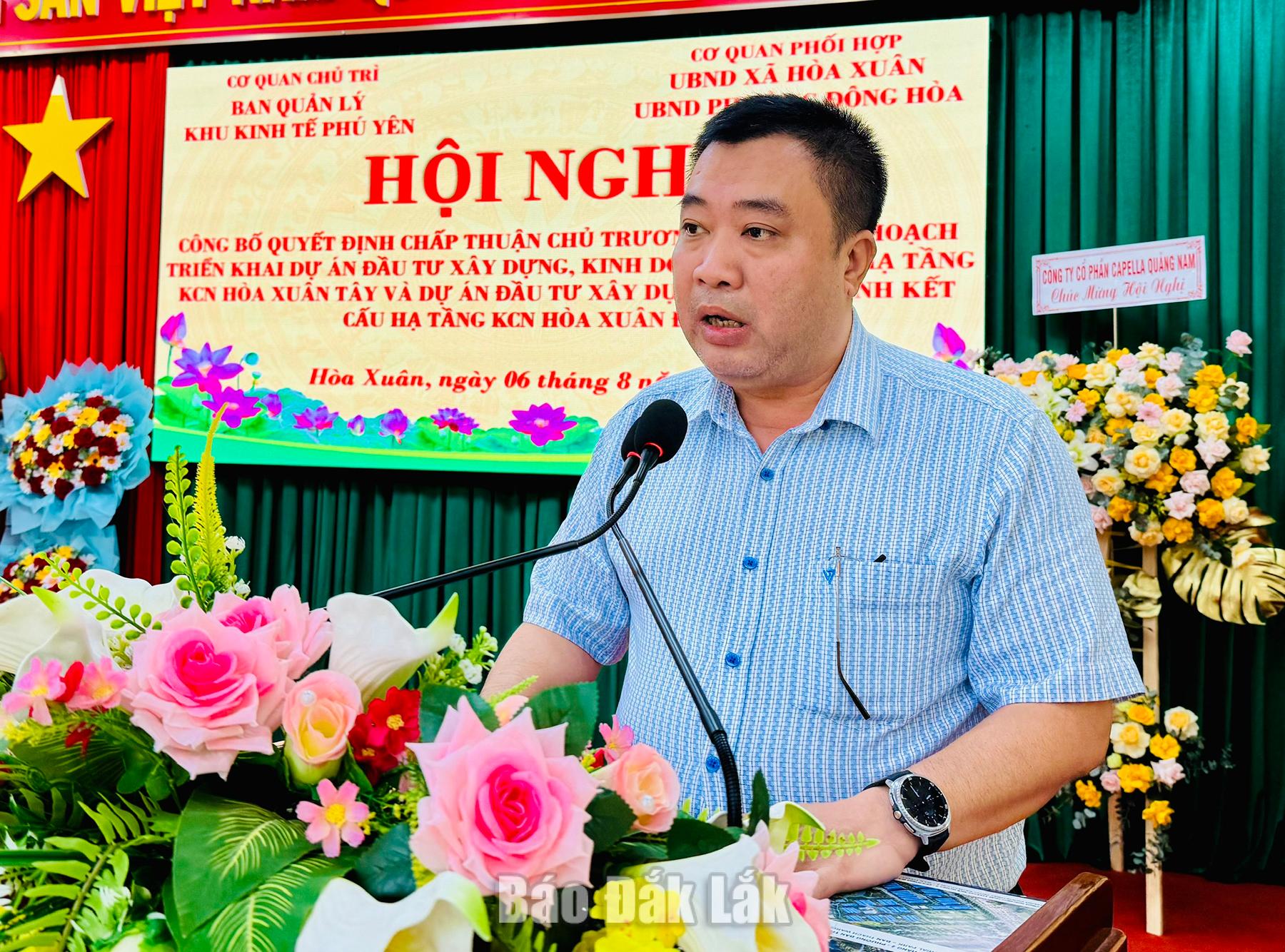 Ông Trần Ngọc Anh, Tổng giám đốc Công ty cổ phần Capella Quảng Nam phát biểu tại hội nghị.