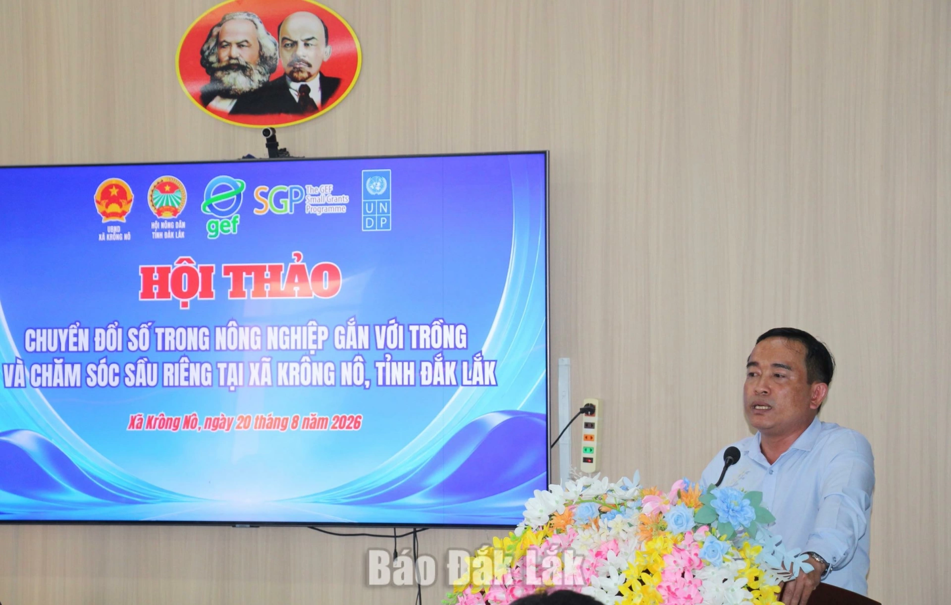 Đại diện UBND xã Krông Nô đánh giá về tiềm năng và định hướng phát triển ngành hàng sầu riêng tại địa phương.