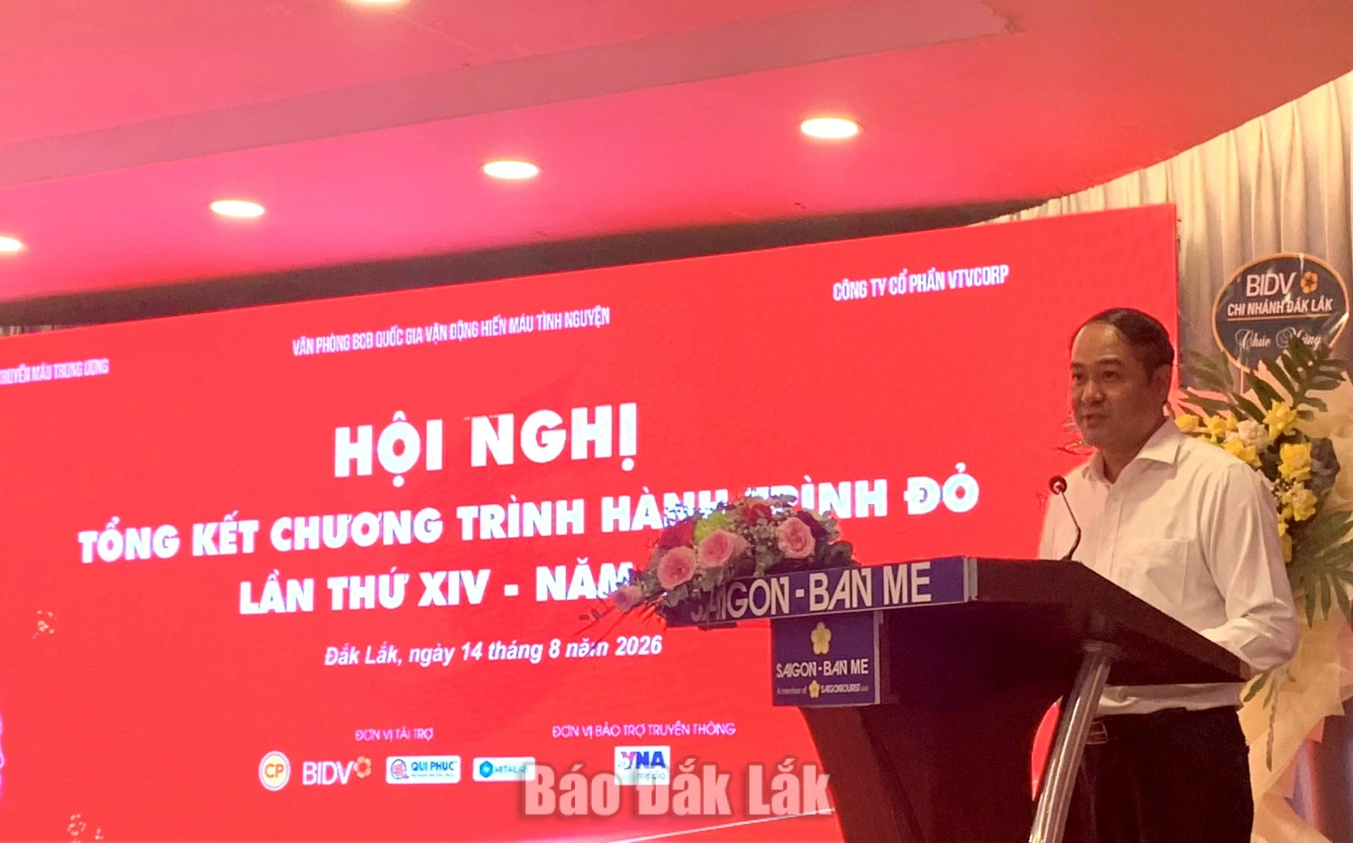 Tổng kết Chương trình Hành trình Đỏ lần thứ XIV năm 2026 4 Tỉnh ủy viên, Phó Chủ tịch UBND tỉnh Đắk Lắk Y Nhuân Byă phát biểu tại hội nghị.