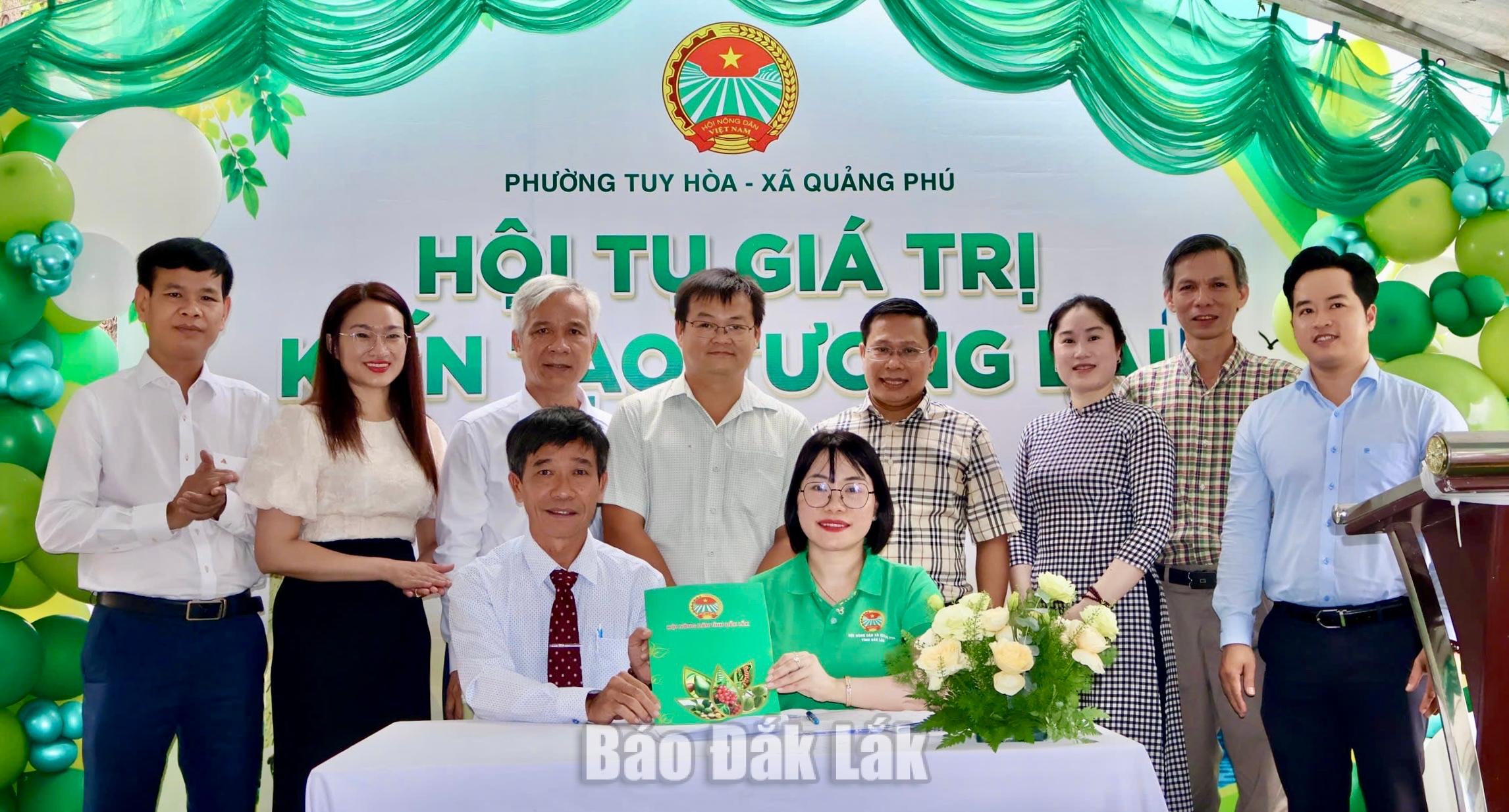 Kết nối sản xuất, tiêu thụ nông sản giữa phường Tuy Hòa và xã Quảng Phú 1 hai đơn vị đã ký kết chương trình phối hợp hoạt động giai đoạn 2026 – 2030