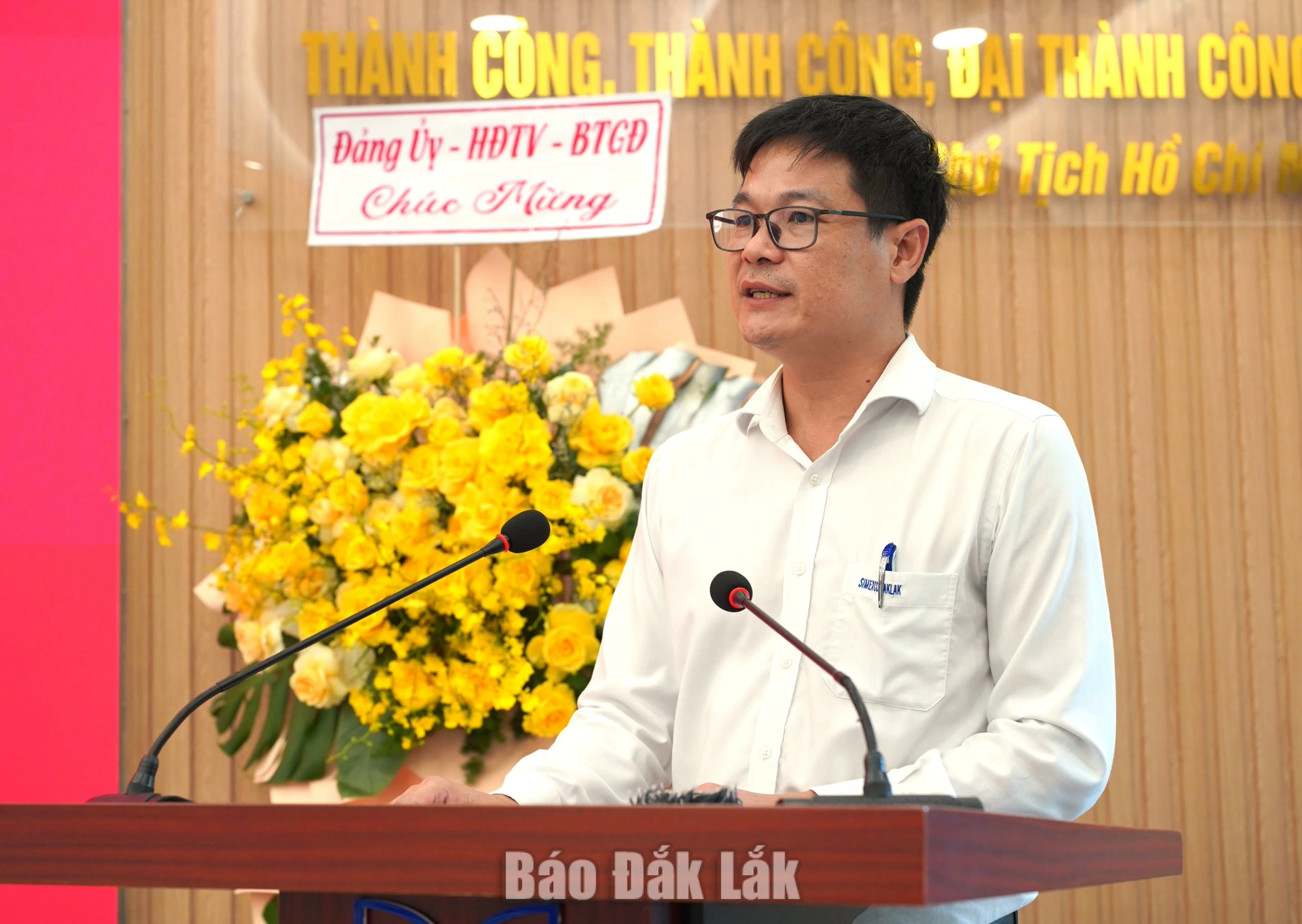 Bàn giao quyền đại diện chủ sở hữu phần vốn nhà nước tại Công ty TNHH MTV In Đắk Lắk 5 Lê Đức Huy – Tân Chủ tịch Hội đồng thành viên Công ty TNHH MTV Xuất nhập khẩu 2/9 Đắk Lắk phát biểu nhận nhiệm vụ