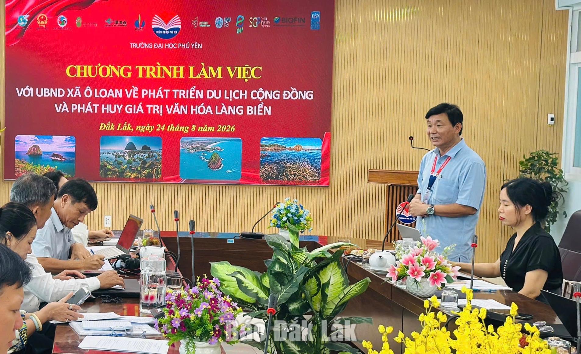 Hướng đến xây dựng mô hình du lịch học tập cộng đồng tại Hòn Yến 2 PGS.TS Nguyễn Văn Thưởng, Phó Hiệu trưởng Trường Đại học Phú Yên thông tin về những hoạt động và công tác phối hợp thực hiện dự án này.