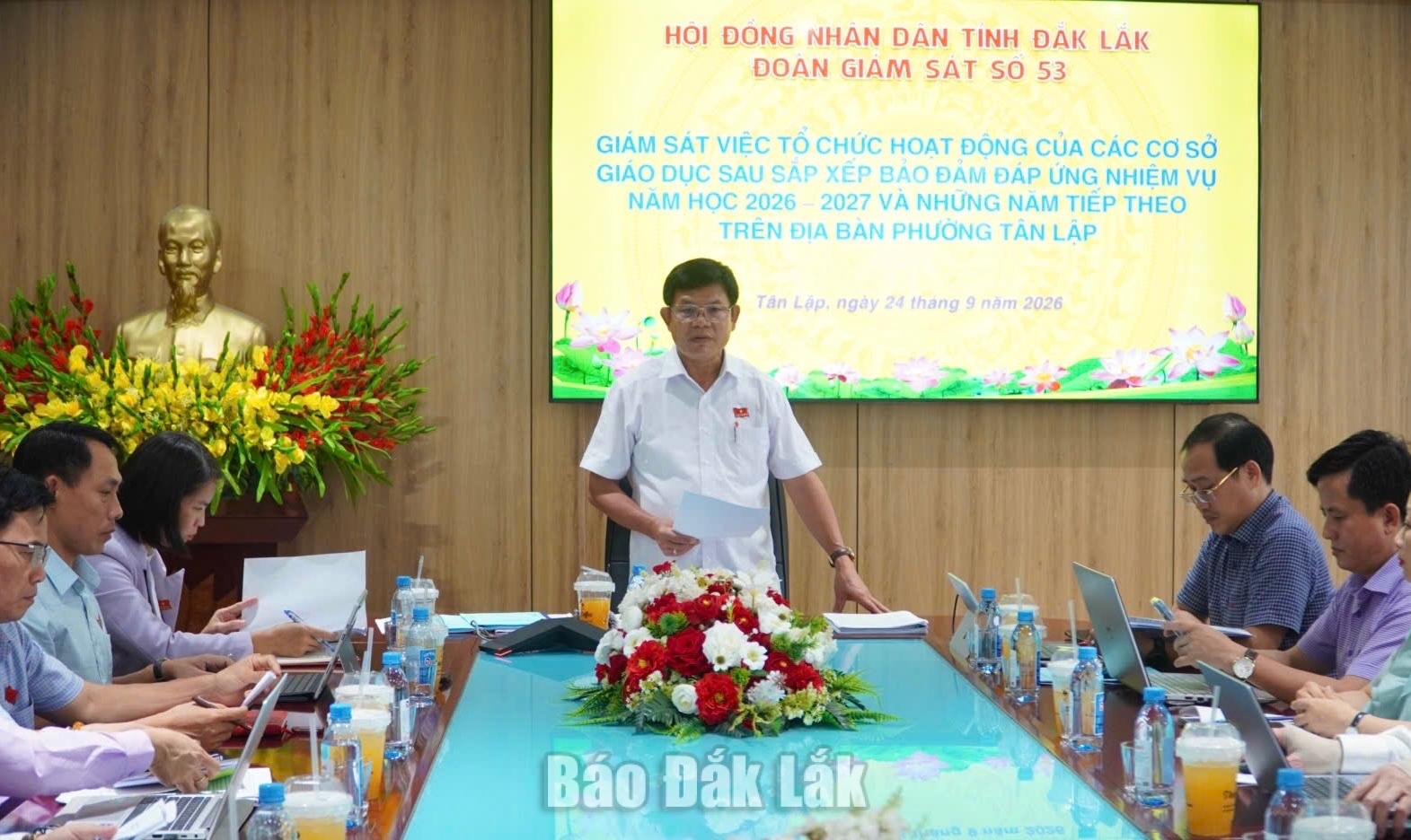 Giám sát hoạt động giáo dục sau sắp xếp tại phường Tân Lập 4 tt