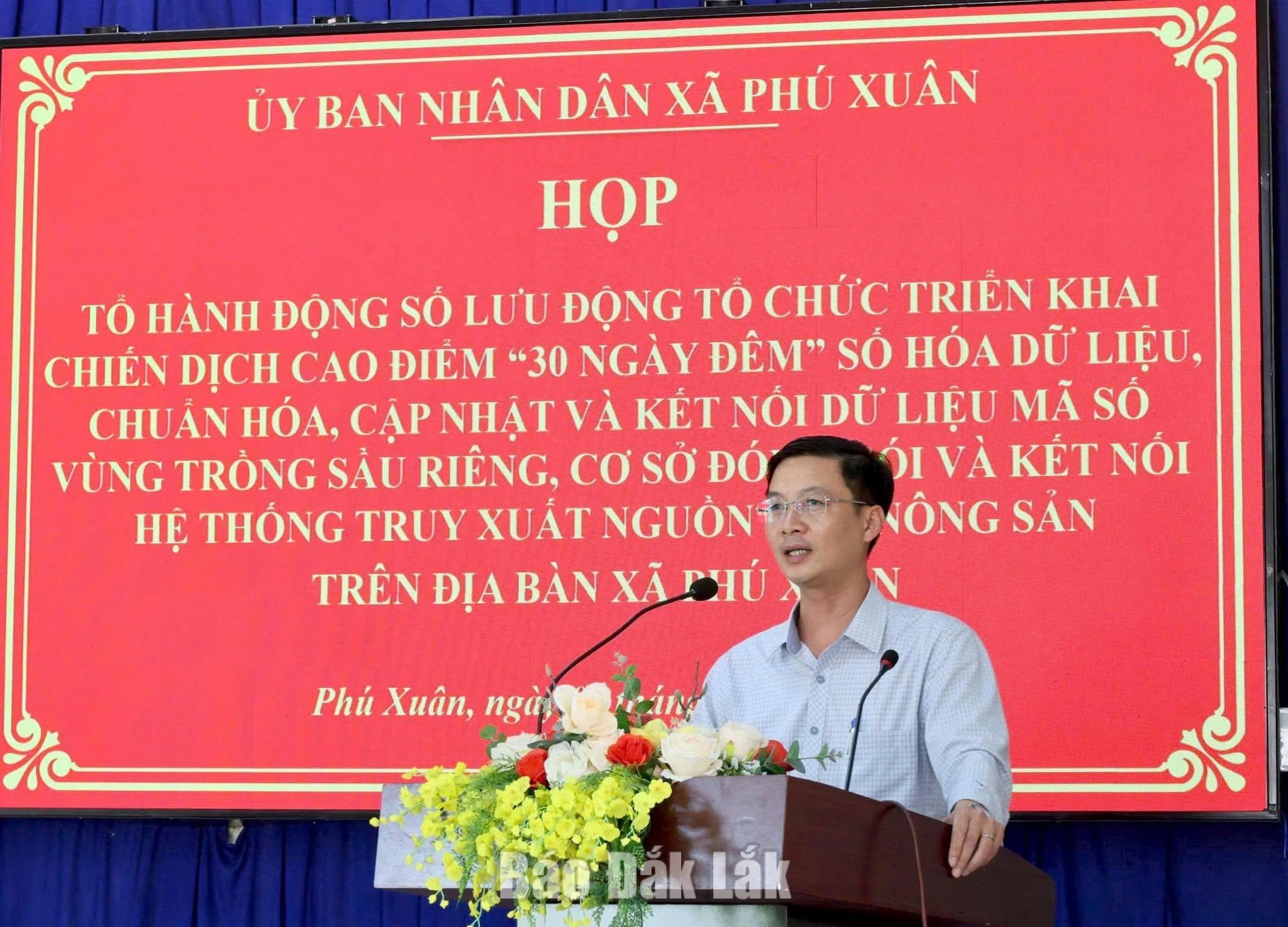 Phú Xuân phấn đấu hoàn thành số hóa dữ liệu mã số vùng trồng sầu riêng trước 30/9 1 1