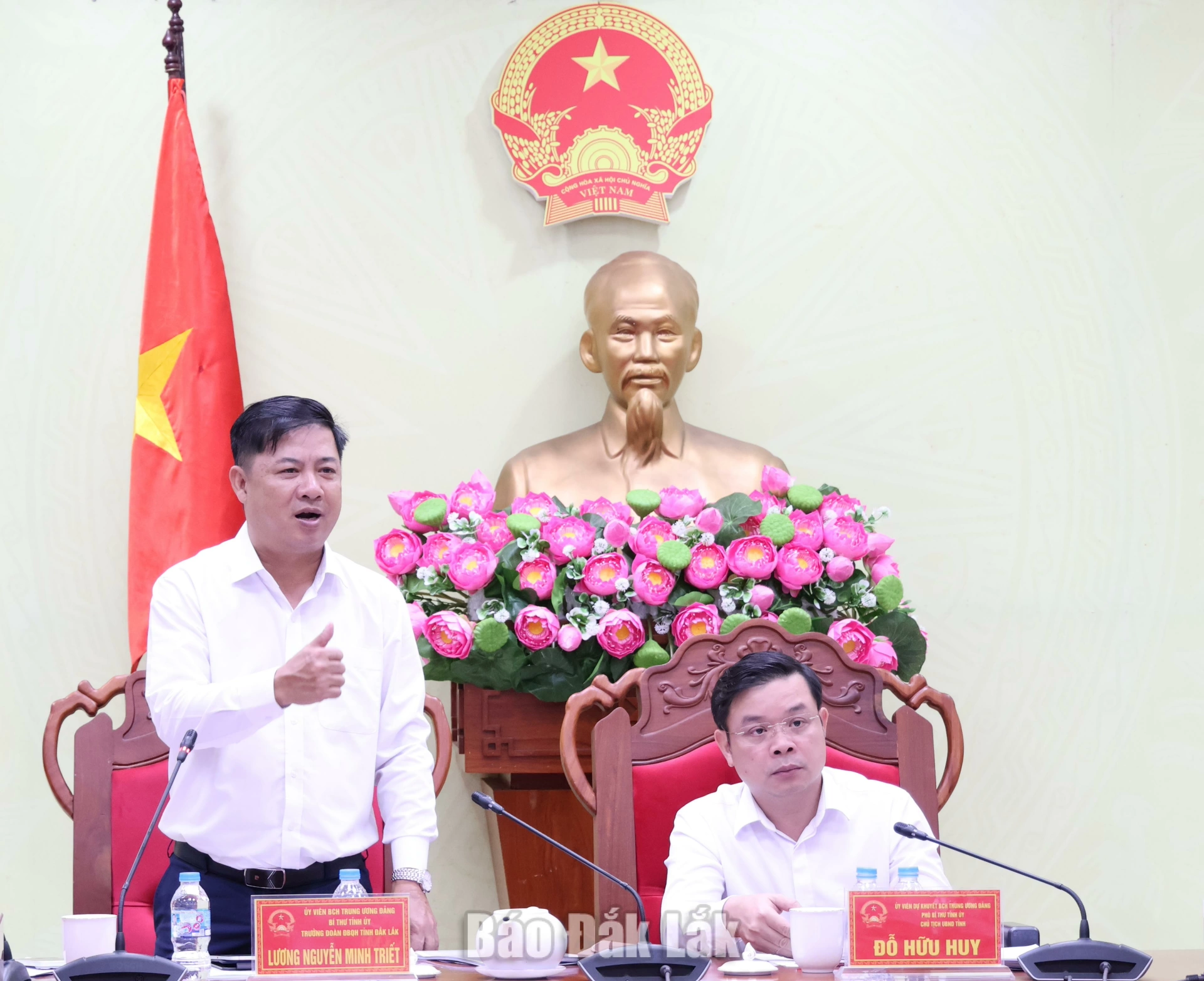 Xây dựng kịch bản giải ngân vốn cho từng dự án đầu tư công 3 Bí thư Tỉnh ủy Đắk Lắk Lương Nguyễn Minh Triết phát biểu chỉ đạo tại cuộc họp.