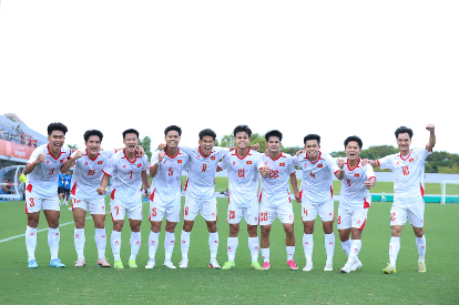 ASIAD 20: Đánh bại Philippines 2-0, U23 Việt Nam rộng cửa vào vòng trong 1 Niềm vui của các cầu thủ U23 Việt Nam khi giành trọn 3 điểm. Ảnh: Hoàng Hồ