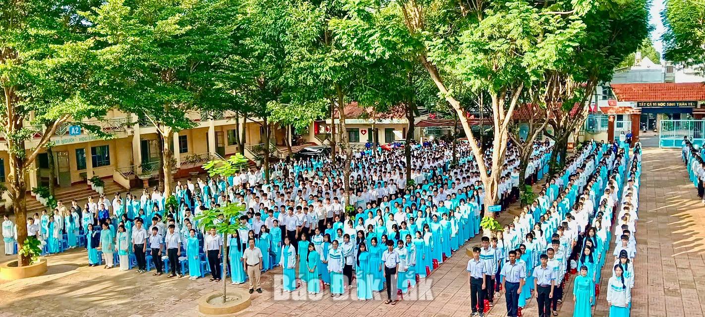 Giờ sinh hoạt ngoại khóa của học sinh Trường THPT Buôn Ma Thuột (phường Buôn Ma Thuột).