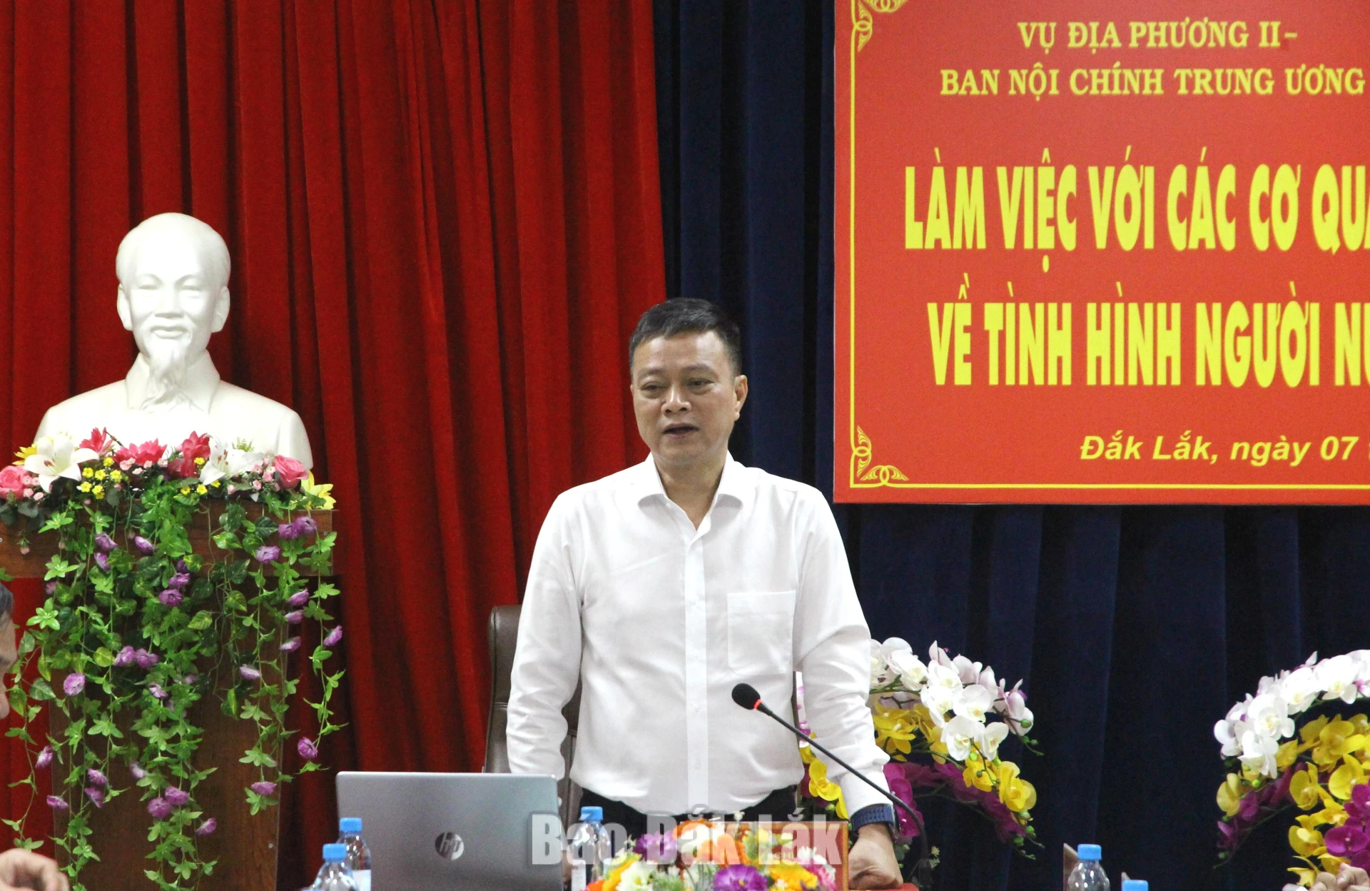 Vụ địa phương II, Ban Nội chính Trung ương làm việc với Ban Nội chính Tỉnh ủy 5 Đồng chí Đoàn Hồng Ngọc, Vụ trưởng Vụ Địa phương II phát biểu tại buổi làm việc.