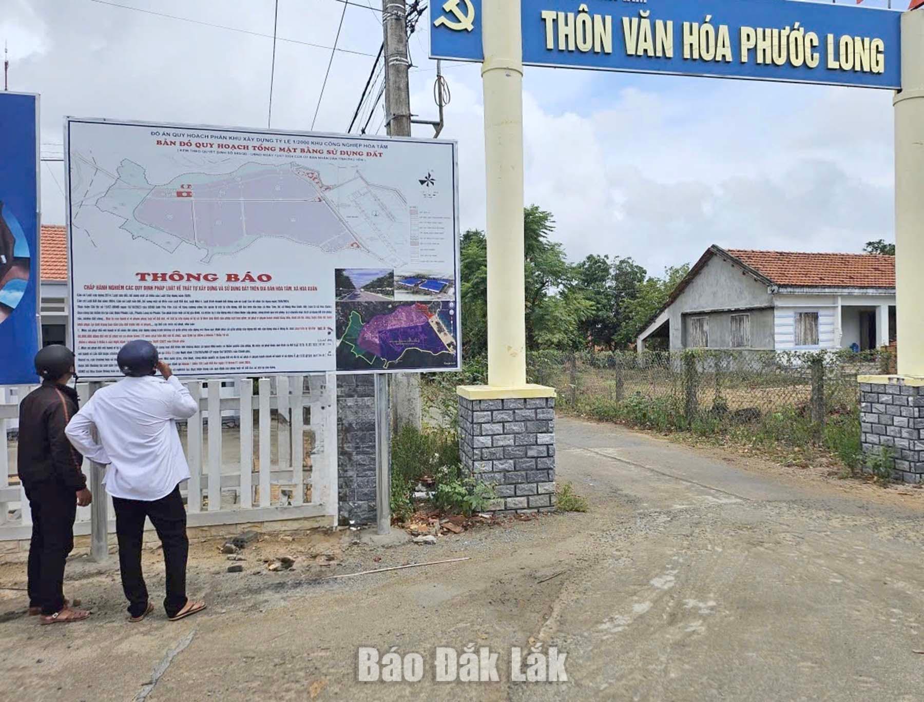 Hòa Xuân tăng cường quản lý đất đai, trật tự xây dựng 1 Bản đồ quy hoạch dự án được công khai tại các khu vực triển khai để người dân nắm và thực hiện.
