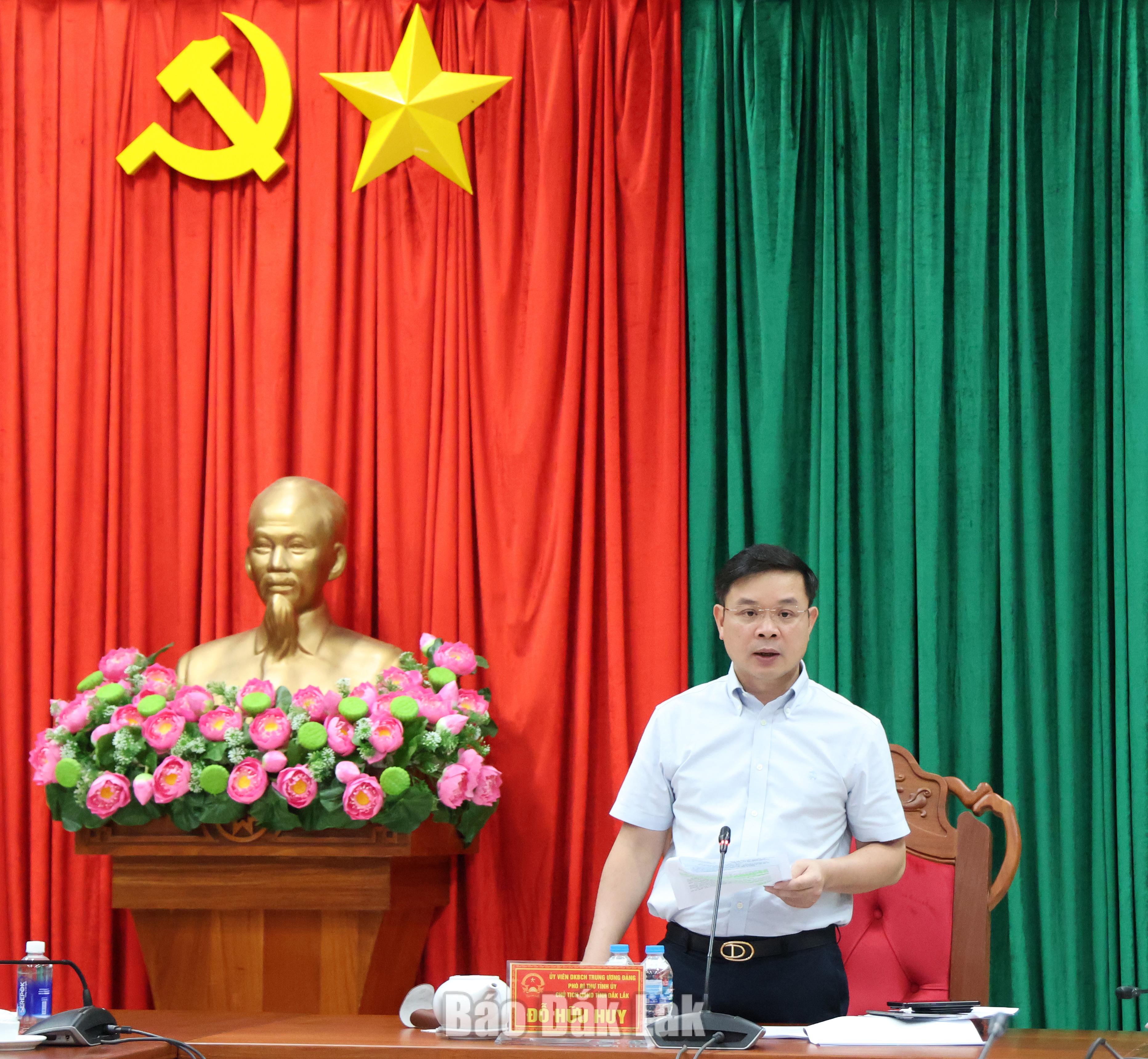 Chủ tịch UBND tỉnh Đỗ Hữu Huy: Không thể để chậm trễ hơn trong giải ngân vốn đầu tư công 4 Chủ tịch UBND tỉnh Đắk Lắk Đỗ Hữu Huy kết luận cuộc họp.