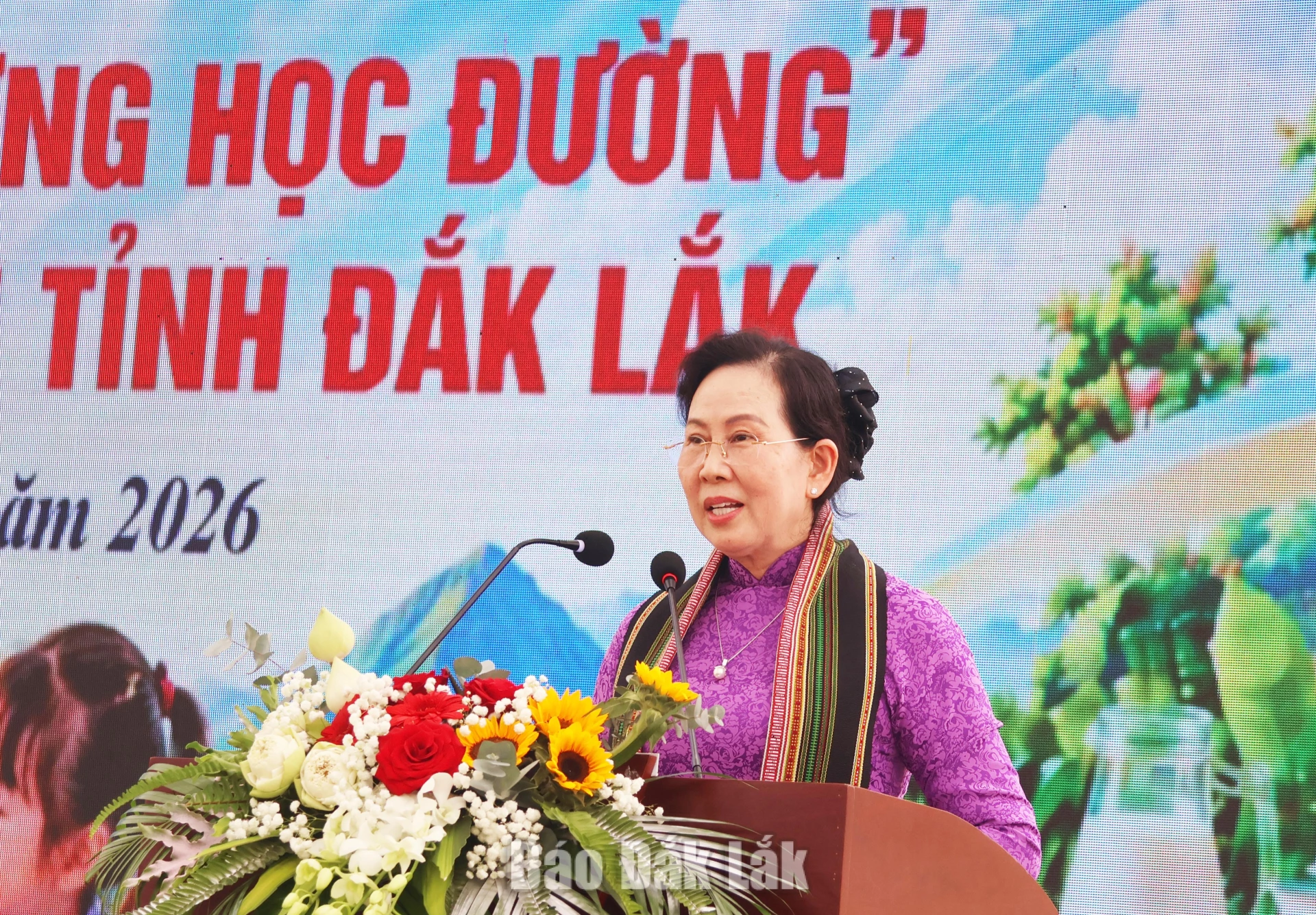 “Bữa ăn dinh dưỡng học đường” đến với học sinh vùng khó 2 Ủy viên Ban Chấp hành Trung ương Đảng, Chủ tịch Hội LHPN Việt Nam Lê Thị Thủy phát biểu tại chương trình.