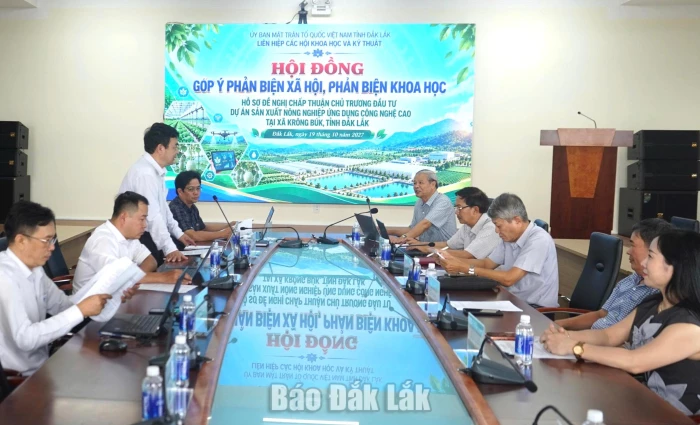 Hội đồng góp ý phản biện Dự án nông nghiệp công nghệ cao tại xã Krông Búk