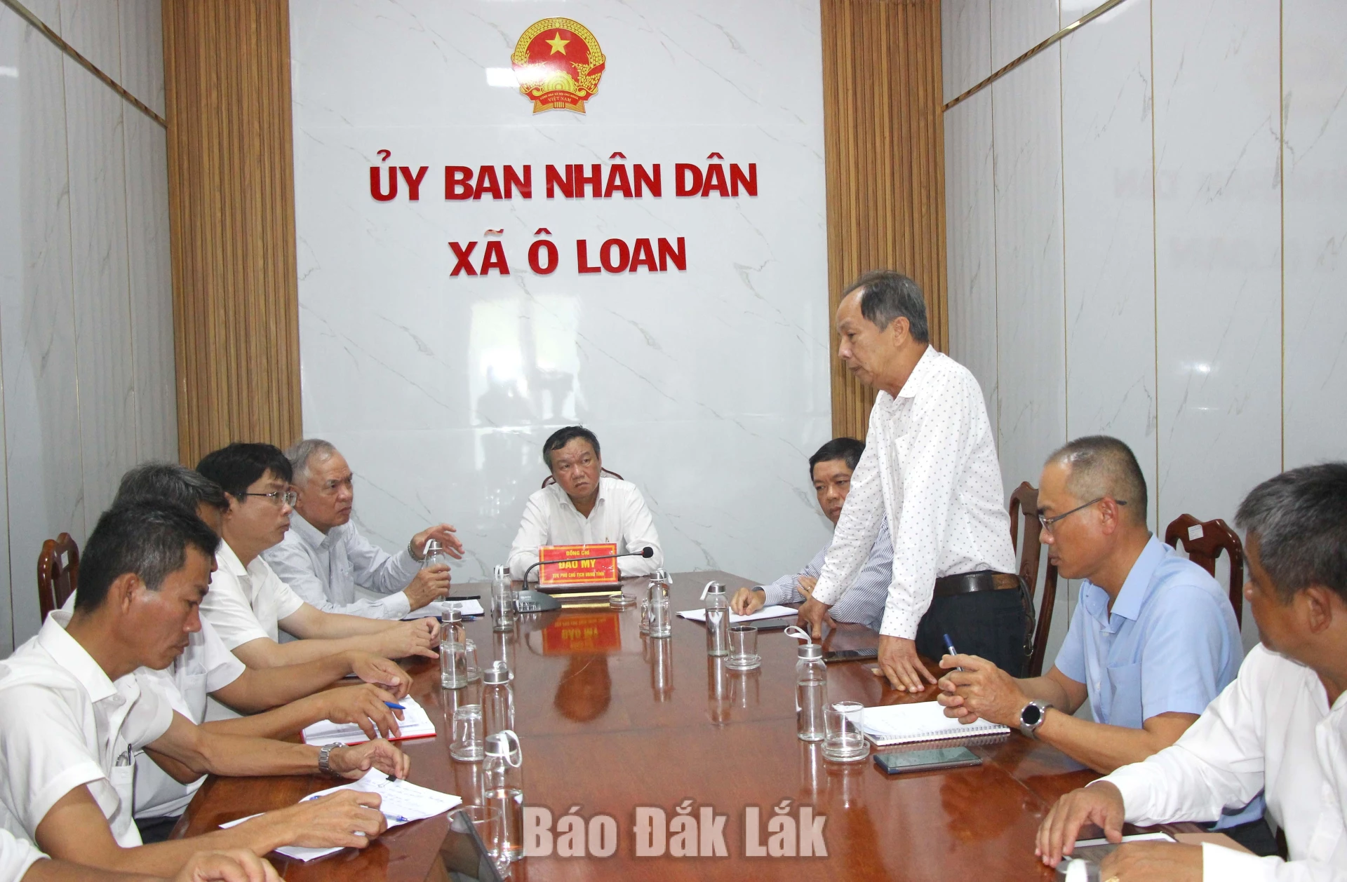 Phó Chủ tịch UBND tỉnh Đào Mỹ kiểm tra tiến độ giải phóng mặt bằng đường ven biển 3 Đoàn công tác làm việc với địa phương, đơn vị liên quan về việc vận hành hệ thống cấp nước sạch tại một số khu tái định cư trên địa bàn xã Ô Loan.